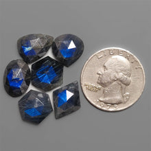 Rose Cut Deep Blue Finland Spectrolites Lot