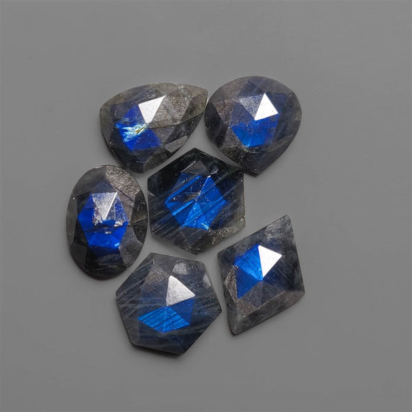 Rose Cut Deep Blue Finland Spectrolites Lot 