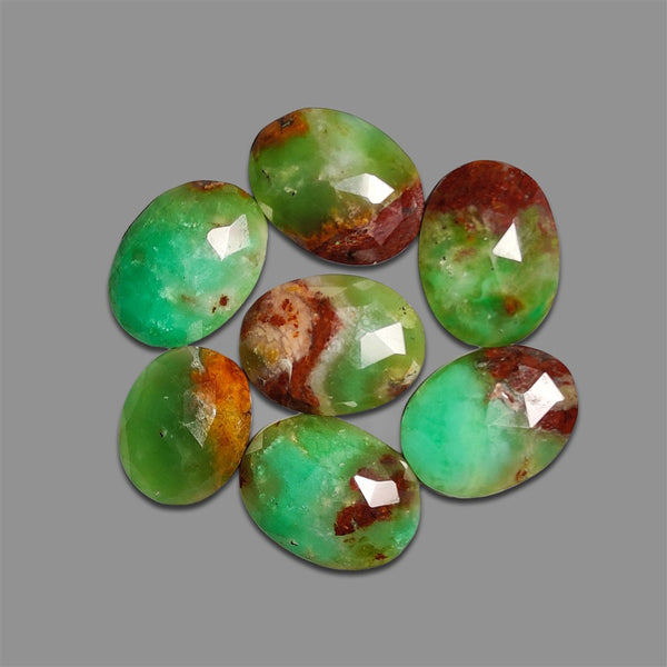 Rose Cut Boulder Chrysoprase Cabochons Lot-4948 | Gemstone for sale