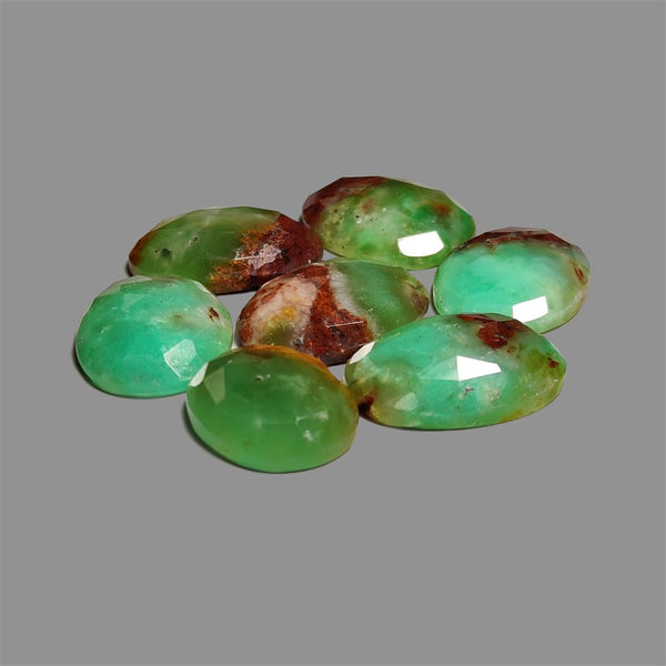 Rose Cut Boulder Chrysoprase Cabochons Lot