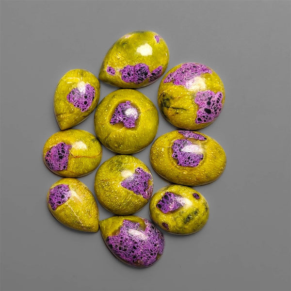 Atlantisite Cabochons Lot(Stitchtite In Serpentine)