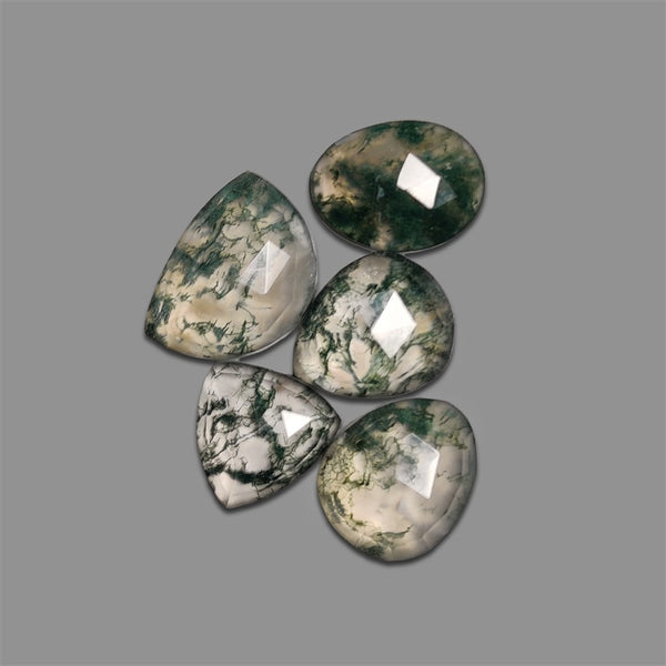Rose Cut Moss Agate Lot-4951 | Gemstone for sale