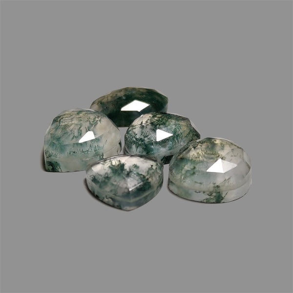Rose Cut Moss Agate Lot