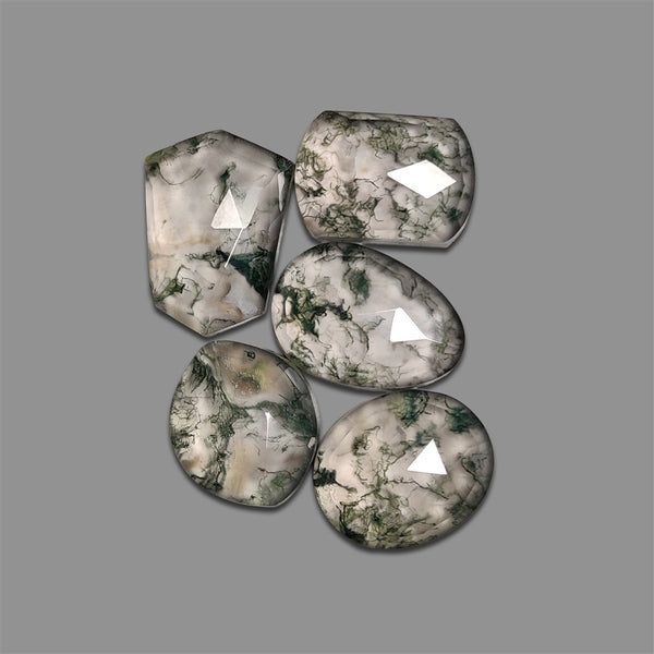 Rose Cut Moss Agate Lot-4952 | Gemstone for sale