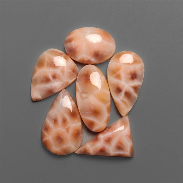 AAA Pink Larimar Cabochons Lot (Aka Natrolite )