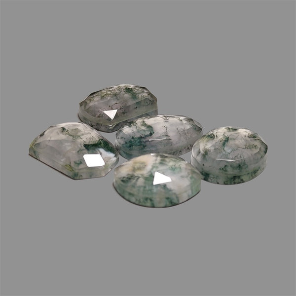 Rose Cut Moss Agate Lot