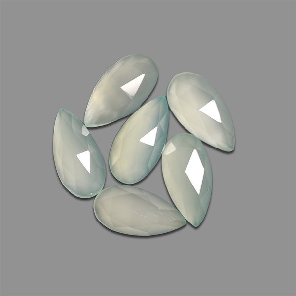 Rose Cut Aqua Chalcedony Lot-4954 | Gemstone for sale