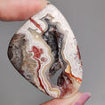 Crazy Lace Agate Cabochon With Druzy Pocket-4957 | Gemstone for sale