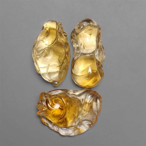 High Grade Handcarved Citrines Lot