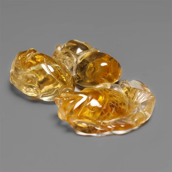 High Grade Handcarved Citrines Lot