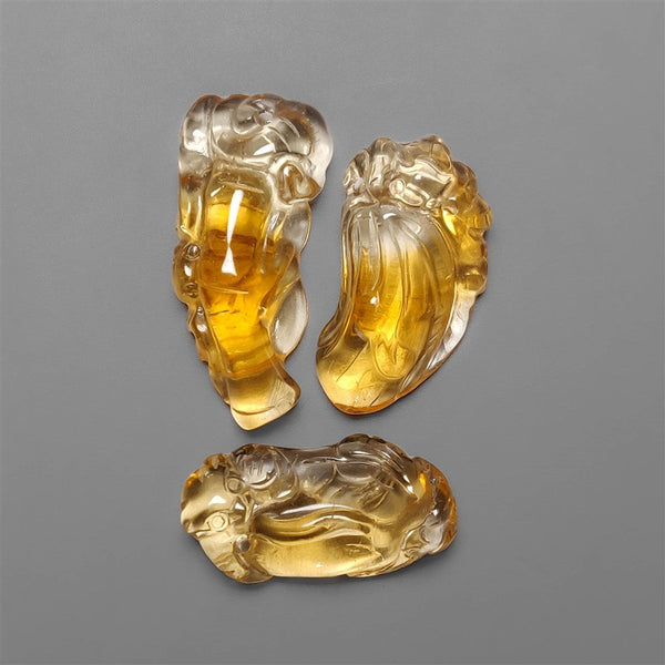 High Grade Handcarved Citrines Lot