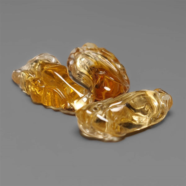 High Grade Handcarved Citrines Lot