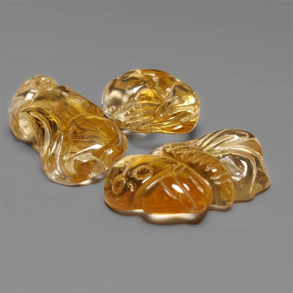 High Grade Handcarved Citrines Lot