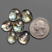 Himalayan Quartz And Abalone Shell Doublet Cabochons Lot