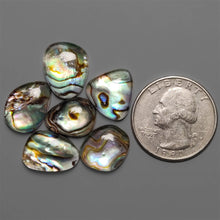 Himalayan Quartz And Abalone Shell Doublet Cabochons Lot