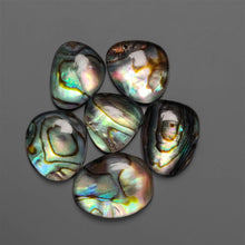 Himalayan Quartz And Abalone Shell Doublet Cabochons Lot