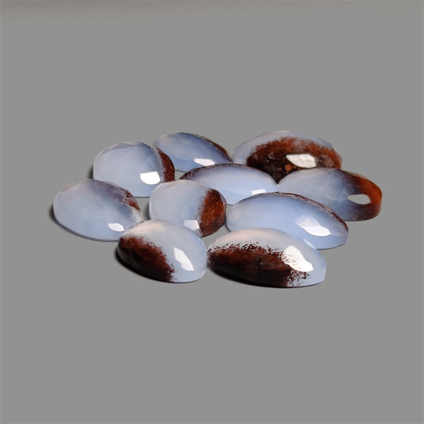 Rose Cut Namibian Boulder Blue Chalcedonies Lot
