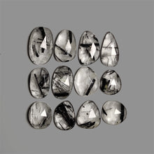 Rose Cut Black Tourmaline In Quartz Lot-4860 | Gemstone for sale