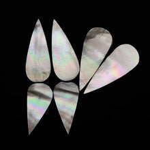 Rainbow Tahitian Mother Of Pearl Cabochons Pair Lot
