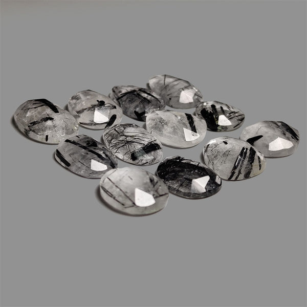Rose Cut Black Tourmaline In Quartz Lot