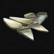 Rainbow Tahitian Mother Of Pearl Cabochons Pair Lot