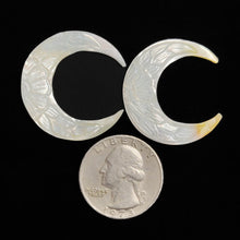 Handcarved Mother Of Pearl Cresents Lot