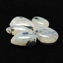 Rainbow Moonstone With Black Tourmaline Inclusion Cabochons Lot