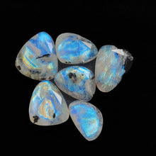 Portrait Cut Rainbow Moonstone With Tourmaline Lot
