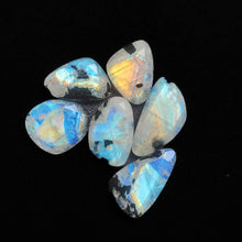 Portrait Cut Rainbow Moonstone With Tourmaline Lot