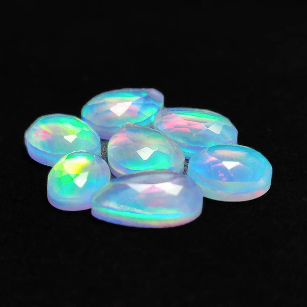 Faceted Crystal And Aurora Opal Doublets Lot