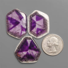 Trapiche Amethyst Slice Cabochons Lot
