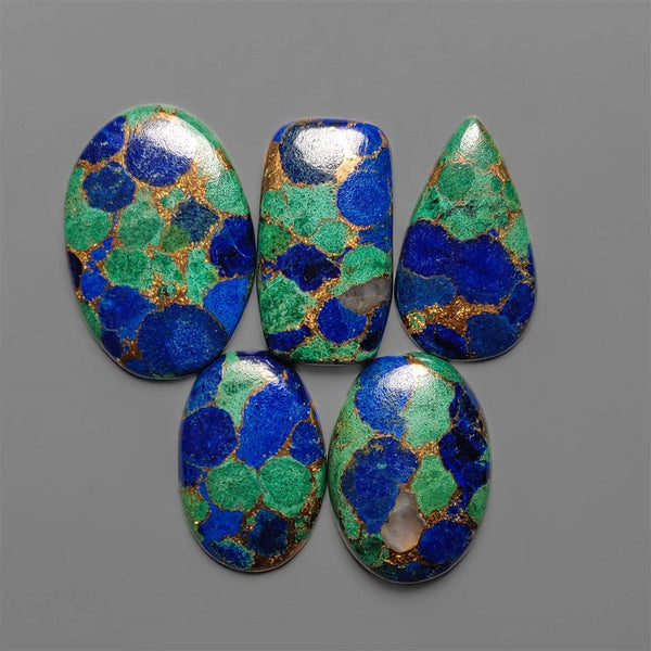 Compressed Azurite And Malachite In Bronze Lot