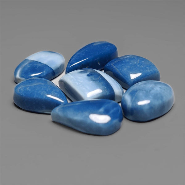 Natural Dark Owhyee Blue Opal Cabochons Lot