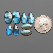 AAA Blue Labradorite Cabochons Pair Lot