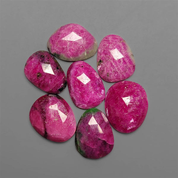 Rose Cut Ruby In Zoisites Lot