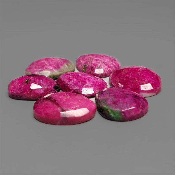 Rose Cut Ruby In Zoisites Lot