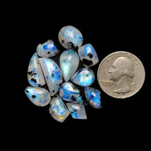 Rainbow Moonstones With Black Tourmaline Inclusions Lot