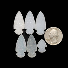 AAA Chalcedony Druzy Arrow Carvings Lot