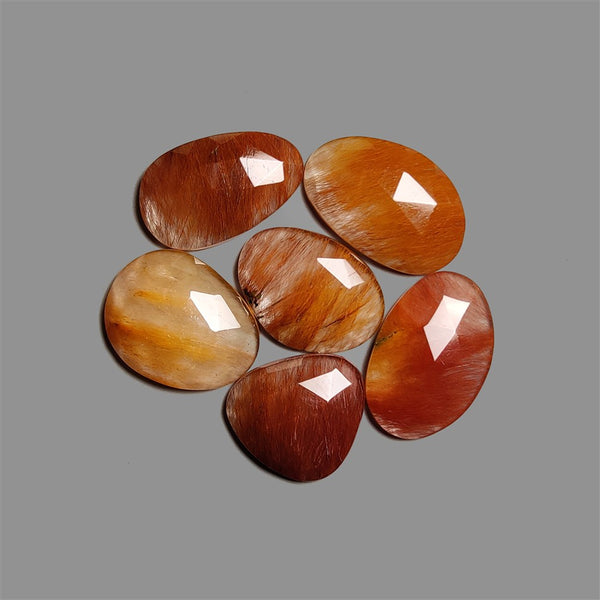 Rose Cut Rabbit Hair Rutilated Quartz Lot-4849 | Gemstone for sale