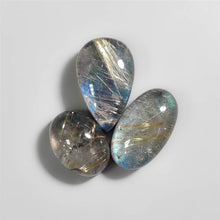 Golden Rutilated Quartz And Labradorite Doublets Lot-2427