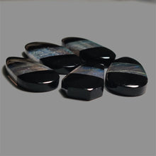 Labradorite Inlay In Black Onyx Lot