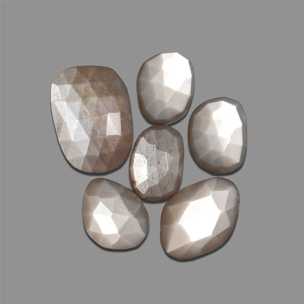 Rose Cut Grey Moonstones Lot-4877 | Gemstone for sale