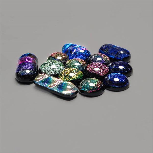 Dichroic Glass Cabochons Lot
