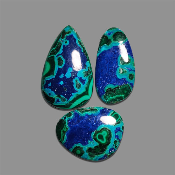Chrysocolla Azurite Malachite Cabochons Lot-4880 | Gemstone for sale
