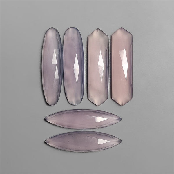 Rose Cut Lavender Chalcedony Lot