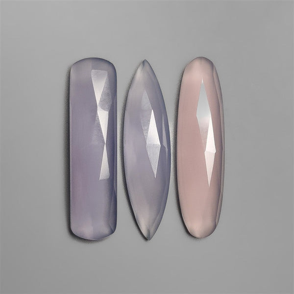 Rose Cut Lavender Chalcedony Lot