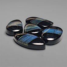 Labradorite Inlay In Black Onyx Lot