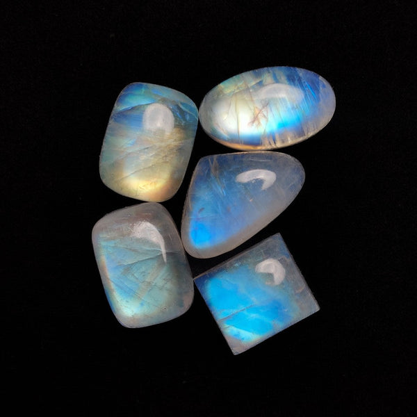 Rainbow Moonstone Cabochons Lot