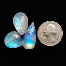 Honeycomb Cut Rainbow Moonstones Lot