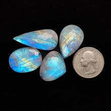 Honeycomb Cut Rainbow Moonstones Lot